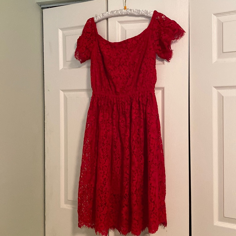 Express Red laced dress
